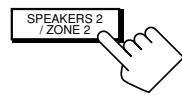 JVC RX-DP20 - Press ZONE 2 to activate the Zone 2 front speakers. - 1