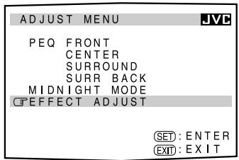 JVC RX-DP20 - Amenez  sur "EFFECT ADJUST." - 1