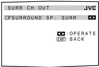 JVC RX-DP20 - Setting the Surround Channel Output Speakers—SURR CH OUT - 1