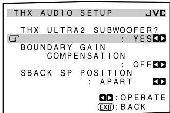 JVC RX-DP20 - Réglage du THX Audio—THX AUDIO SETUP - 1