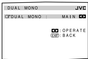JVC RX-DP20 - Selecting the Dual Mono Sound—DUAL MONO - 1