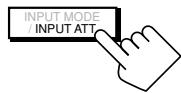 JVC RX-DP20 - Press and hold INPUT ATT (inside the front door) so that the INPUT ATT indicator lights up on the display. - 1