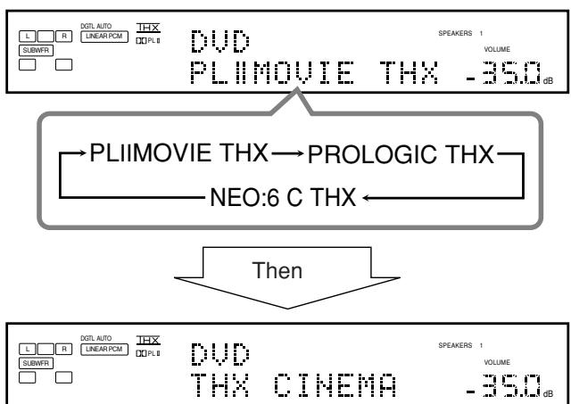JVC RX-DP20 - Press THX to activate the THX mode. - 4
