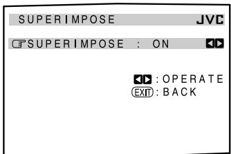 JVC RX-DP20 - Superposition des menus—SUPERIMPOSE - 1