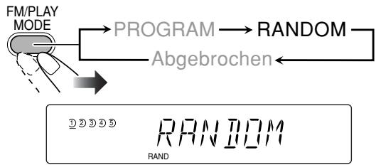 JVC UX-S77E - Vor dem Wiedergabebeginn aktivieren Sie Zufallswiedergabe. - 1