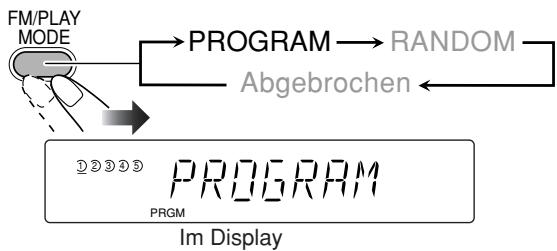 JVC UX-S77E - Vor dem Wiedergabebeginn aktivieren Sie Programmwiedergabe. - 1