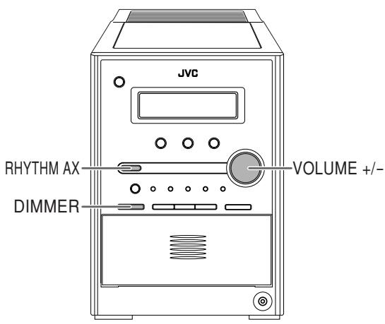 JVC RHYTH AX DIMMER VOLUME +/-