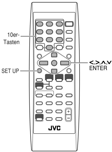 10er- Tasten SET UP <<,>,Λ,V ENTER JVC