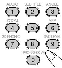 AUDIO 1 SUB TITLE 2 ANGLE 3 ZOOM 4 5° VFP 6 3D PHONIC 7 8 DVD LEVEL 9 PROGRESSIVE 0