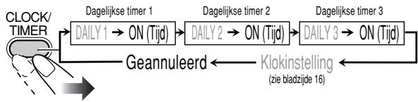 JVC UX-S77E - Kies een van de timerinstelfuncties—Dagelijkse 1 ON tijd, Dagelijkse 2 ON tijd of Dagelijkse 3 ON tijd. - 1