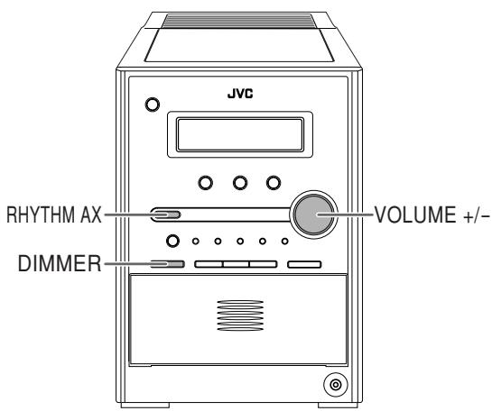 JVC RHYTHM AX DIMMER VOLUME +/-