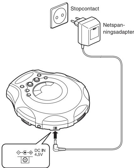 JVC XL-PM400SE - Gebruik van de netspanningsadapter (niet meegeleverd) - 1