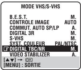 JVC HR-DVS2EU - Selectionner le mode de reglage digital tbc/nr - 1