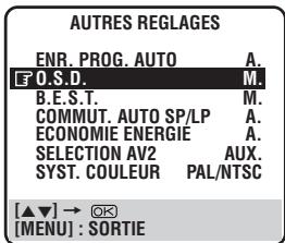 JVC HR-J658E - Permettre/empecher l'affichage sur ecran - 1