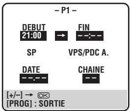 JVC HR-J658E - ENTRER L'heure de debut du programme - 1