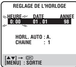 JVC HR-J658E - Avoir ACCES a l'ecran "reglage de l'horloge" - 2
