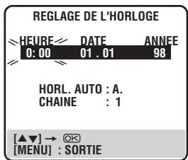 JVC HR-J658EH - AVOIR ACCES A L'ECRAN "REGLAGE DE L'HORLOGE" - 2