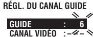 JVC HR-S3600U - Avoir accès à l'écran de réglage des numéros GUIDES - 1