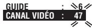 JVC HR-S3600U - ENTRER le numéro de CANAL de réception - 1
