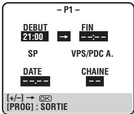 JVC HR-S8500E - ENTRER L'heure de debut du programme - 1