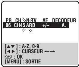 JVC HR-S9500E - Selectionner les caracteres du nom de CHAIN - 1