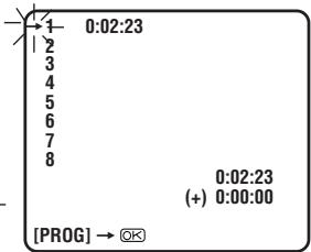 1 0:02:23 2 3 4 5 6 7 8 0:02:23 (+) 0:00:00 [PROG] → OK