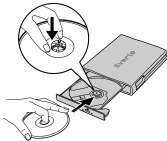 JVC CU-VD3EX - Disc-Fach öffnen und Disc einlegen - 3