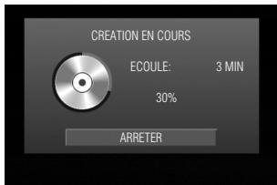 JVC CU-VD3EX - L'écran “CREATION EN COURS” s'affiche et la copie commence - 1