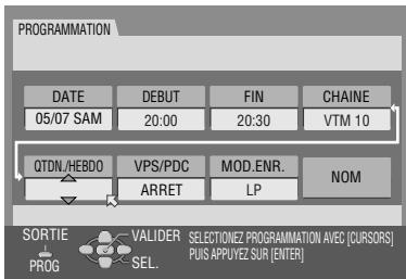 JVC DR-M100SEF - Enregistrement programmé manuel - 11