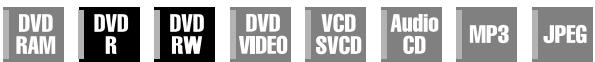DVD RAM DVD R DVD RW DVD VIDEO VCD SVCD Audio CD MP3 JPEG