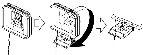 JVC EX-D1E - Anschlieben der AM-Rahmenantenne (mitgeliefert) - 1