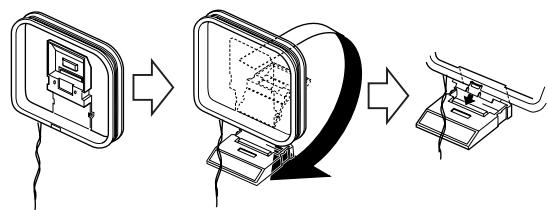 JVC EX-D1E - Connexion de l'antenne cadre AM (fournie) - 1
