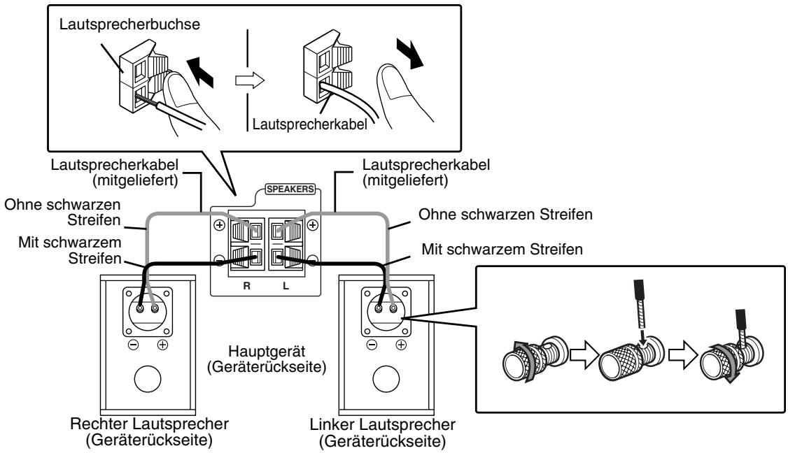 JVC EX-D1E - Lautsprecher anschlieben - 1