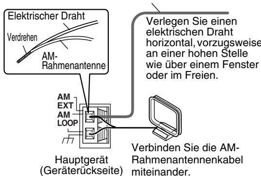 JVC EX-D1E - Anschlieben der AM-Rahmenantenne (mitgeliefert) - 3