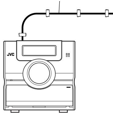 JVC EX-D1E - Anschlieben der UKW-Antonne (mitgeliefert) - 2