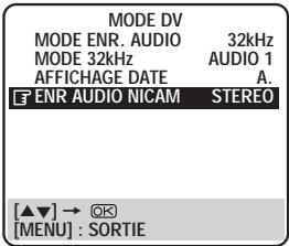 JVC HR-DVS1MS - Sélection du mode ENR AUDIO NICAM - 1
