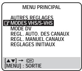 JVC HR-DVS1MS - AVOIR ACCES A L'ECRAN "MODE VHS/S-VHS" - 1