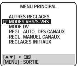 JVC HR-DVS1MS - AVOIR ACCES A L'ECRAN "MODES VHS/S-VHS" - 1