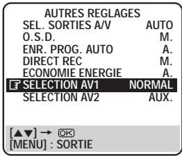 JVC HR-DVS1MS - Réglage SELECTION AV1 en entrée - 1
