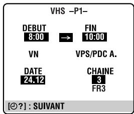 JVC HR-DVS3MS - Acceder à l'écran et l'affichage de programmation. - 1