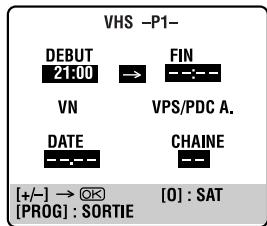 JVC HR-DVS3MS - Entrer l'heure de début du programme. - 1