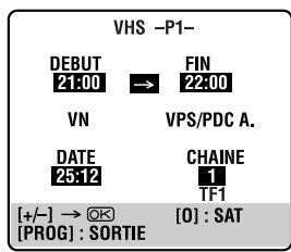 JVC HR-DVS3MS - Entrer la position du canal (chaîne). - 1