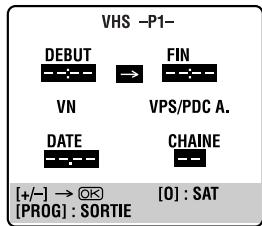 JVC HR-DVS3MS - Accéder à l'écran "programmation". - 1