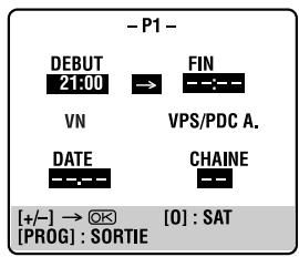 JVC HR-J780MS - Entrer l'heure de début du programme. - 1