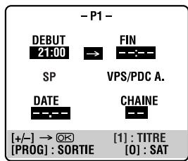 JVC HR-S6955MS - Entrer l'heure de début du programme. - 1