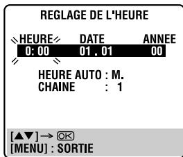 JVC HR-S7700MS - Acceder à l'écran "REGLAGE DE L'HEURE". - 2