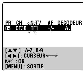 JVC HR-S7955MS - Sélectionner les caractères du nom de chaîne. - 1