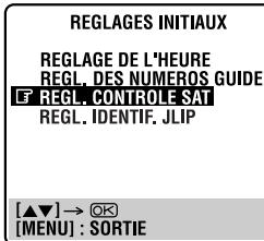 JVC HR-S9850MS - Acceder à l'écran de "REGL. controlle SAT - 1