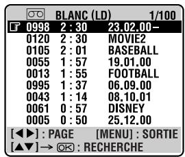JVC HR-S9850MS - Sélectionner le numéro de cassette. - 1