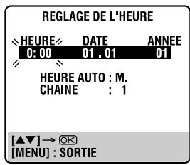 JVC HR-S9850MS - Acceder à l'écran "reglage de l'heure - 2